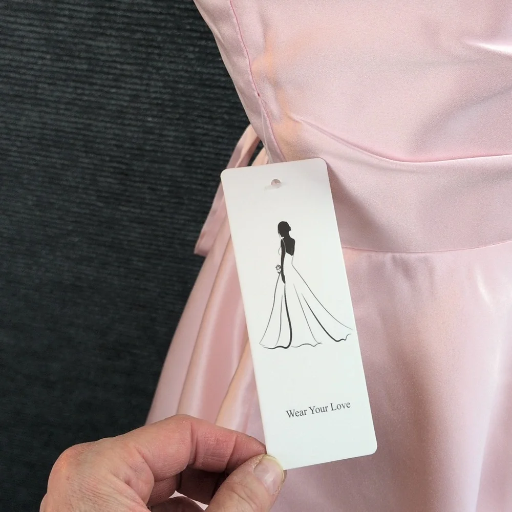 For Kitty Rescue! Pink Satin Homecoming/Prom Dress - Picture 10 of 11